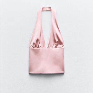 Zara Satin Effects Tie Halter